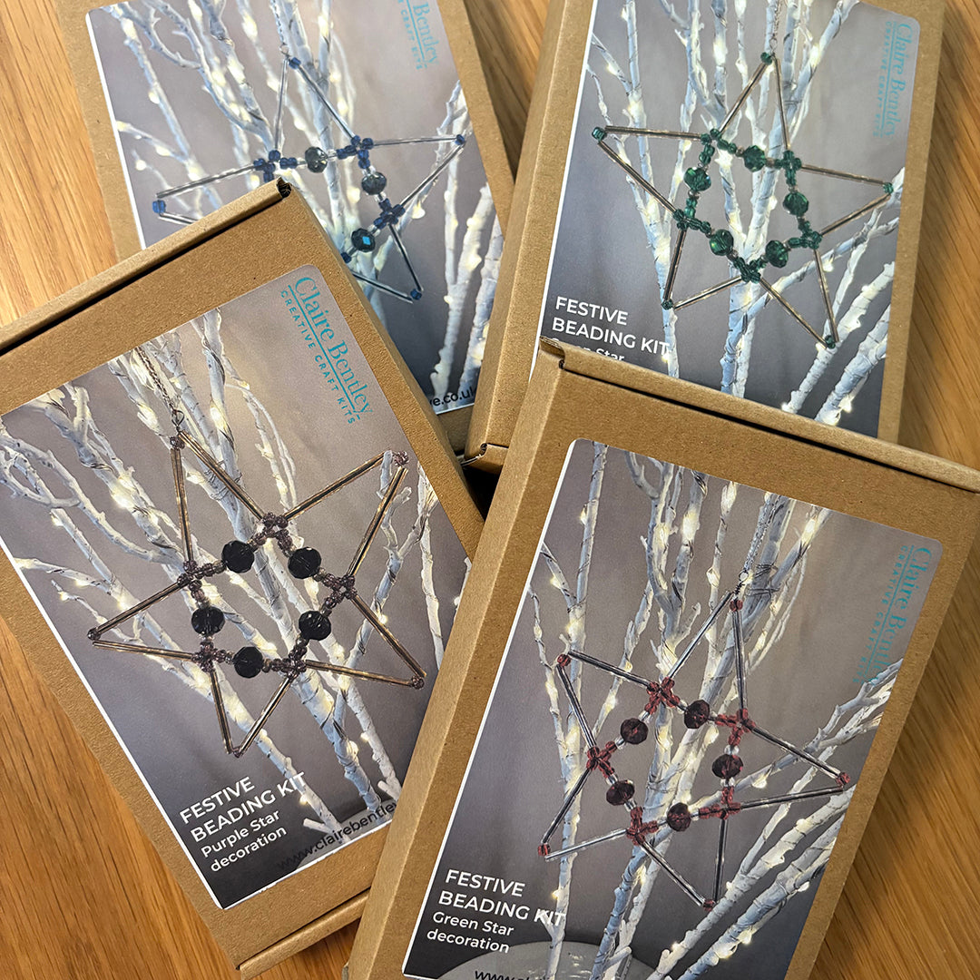 Beaded Festive Star Decoration Kits