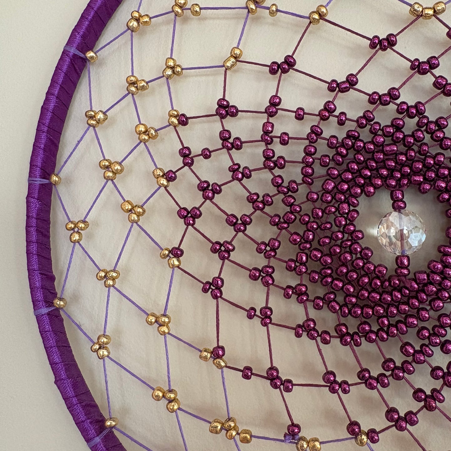 Beaded Dream Catcher Kit – DIY Craft Kit for Adults with Hoop, Beads & Ribbon - Large - 26cm