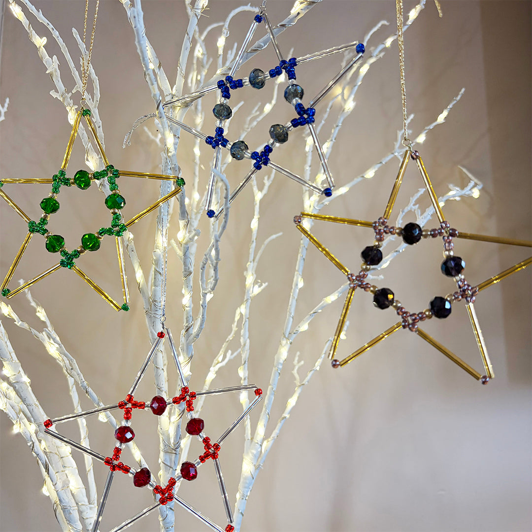 Beaded Festive Star Decoration Kits