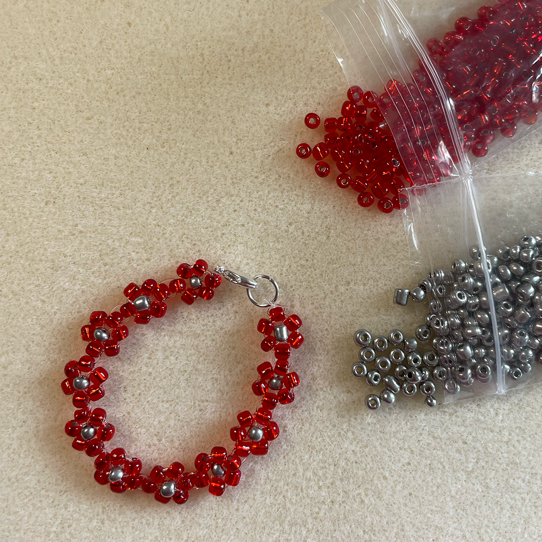 DIY Flower Beaded Bracelet Kit - 2 Pack