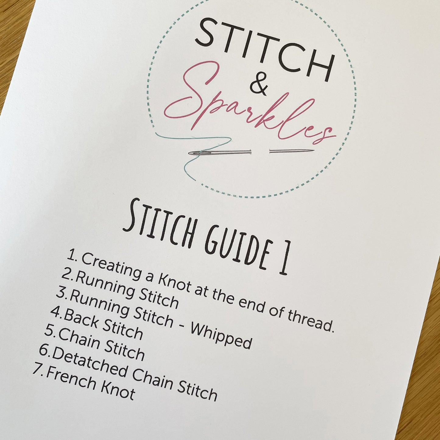 Printed Embroidery Stitching Guide 1 - Comprehensive Step-by-Step Embroidery Reference