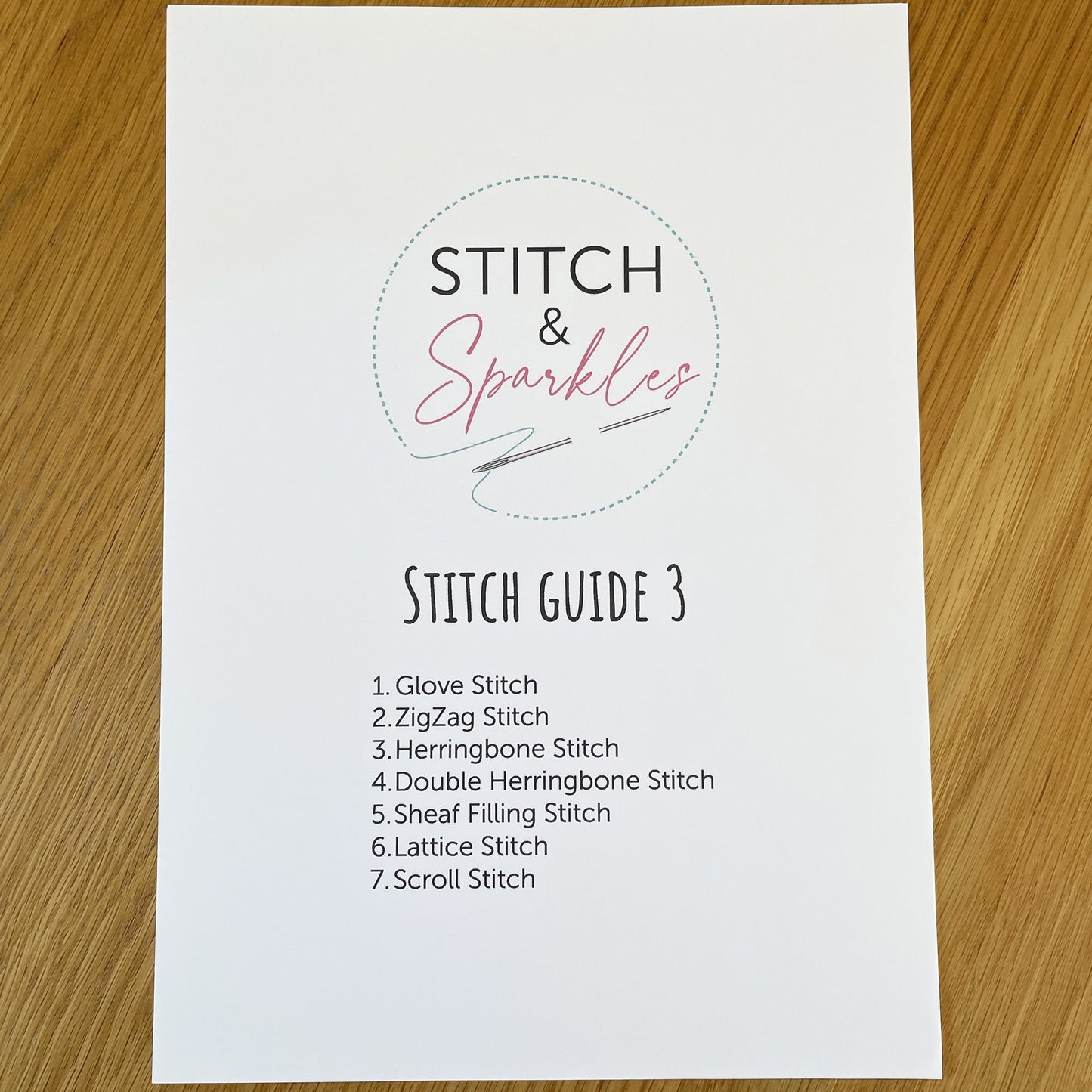Printed Embroidery Stitching Guide 3 - Comprehensive Step-by-Step Embroidery Reference
