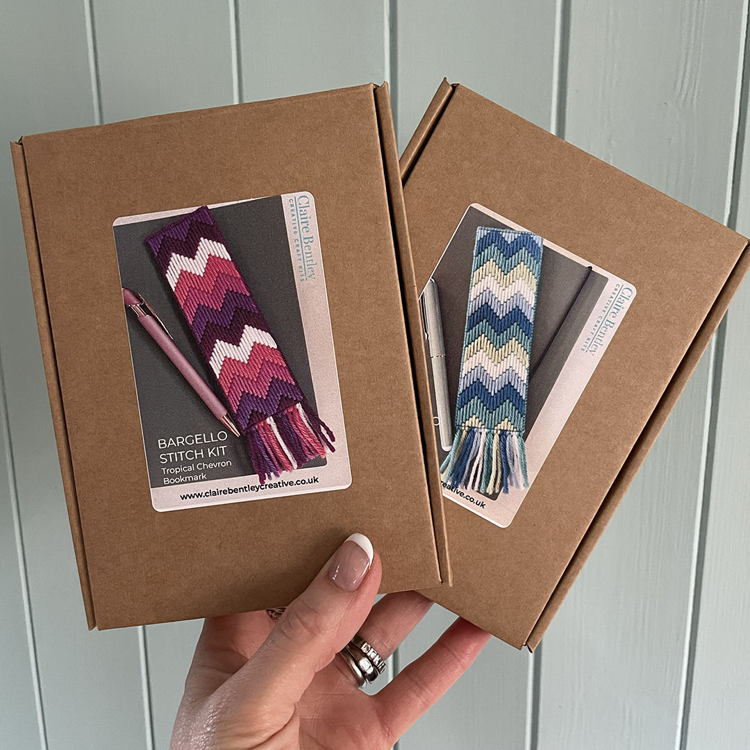 Beginner Bargello Bookmark Making Kit – Learn to Stitch Craft Kit for Kids & Adults