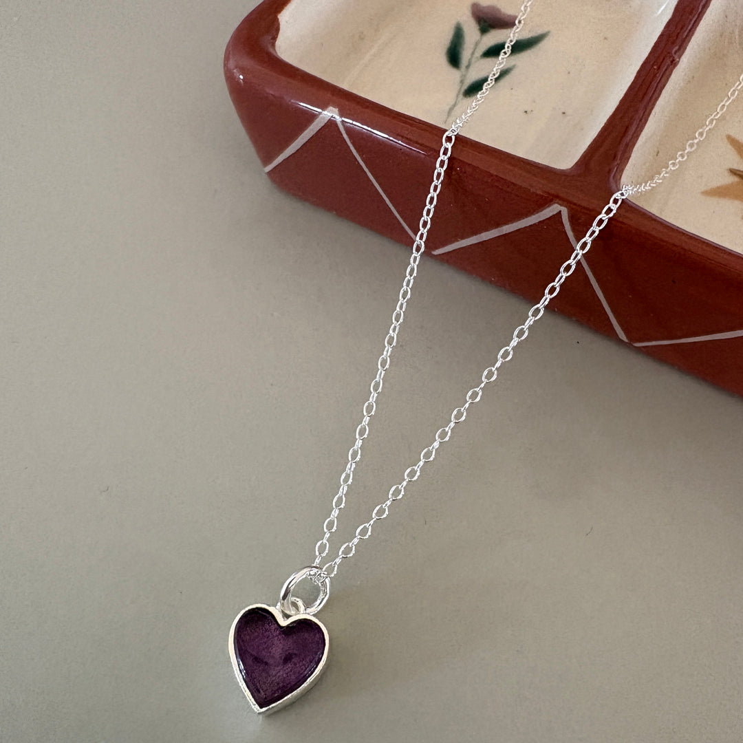 Colourful Semi precious stone Heart Pendant