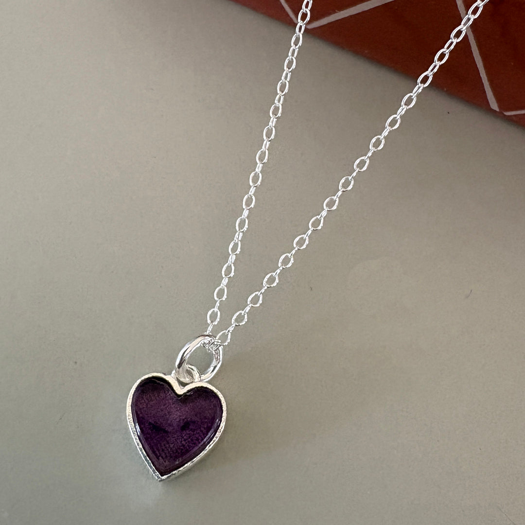 Colourful Semi precious stone Heart Pendant