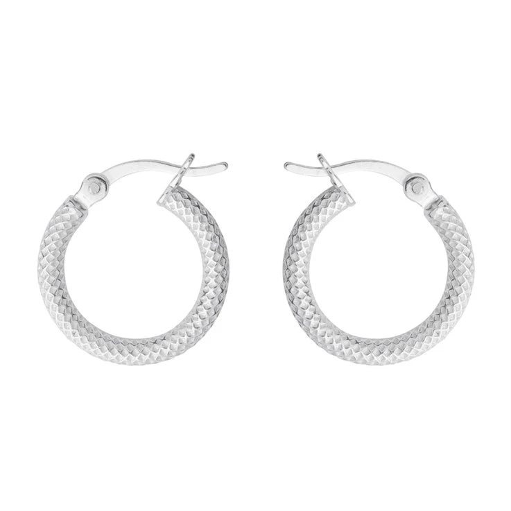 Small Diamond Cut Hoops