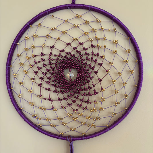 Beaded Dream Catcher Kit – DIY Craft Kit for Adults with Hoop, Beads & Ribbon - Large - 26cm