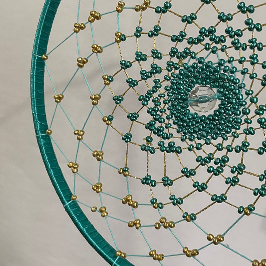 Luxe Beaded Dream Catcher Kit - DIY Dreamcatcher Craft with Beads - Teal
