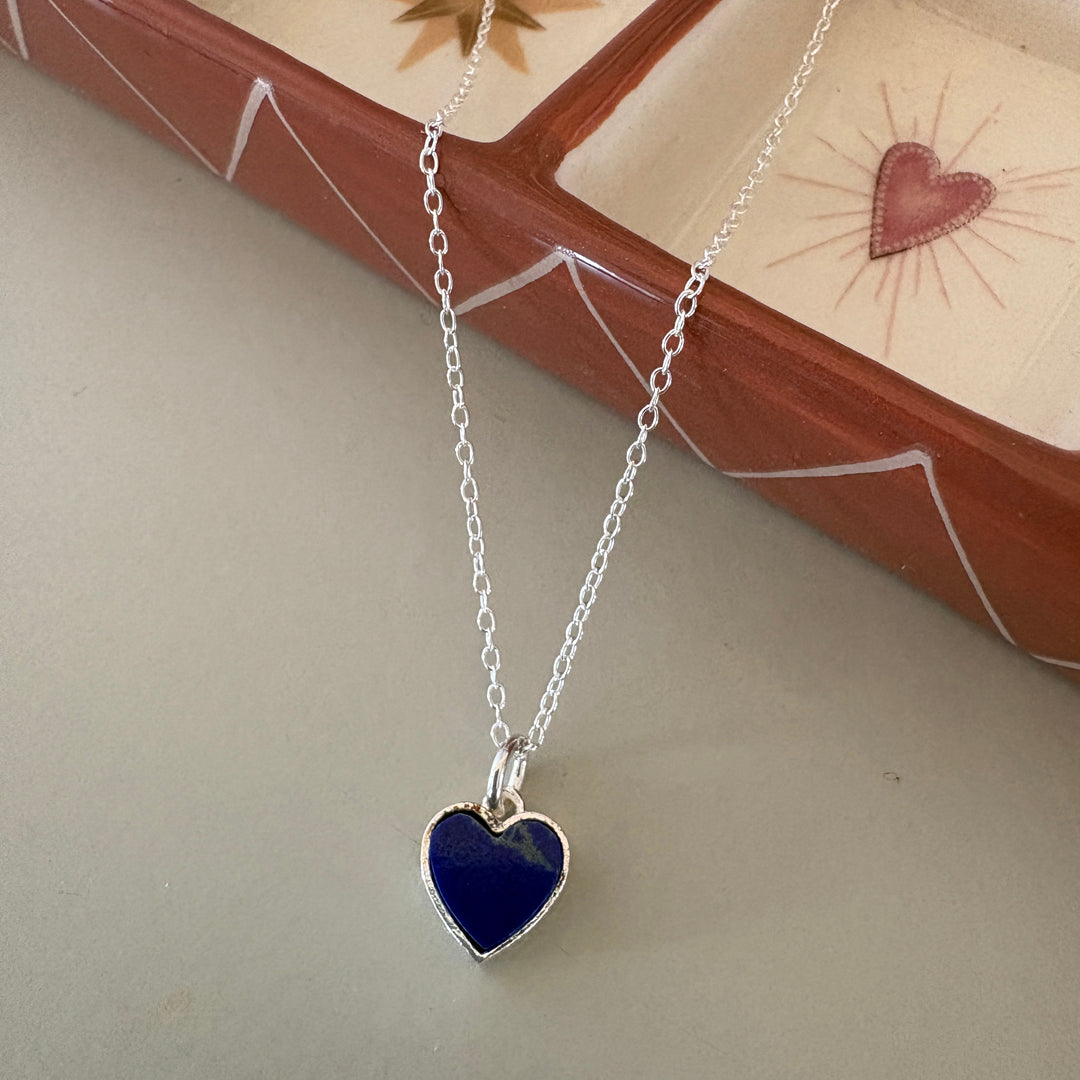 Colourful Semi precious stone Heart Pendant