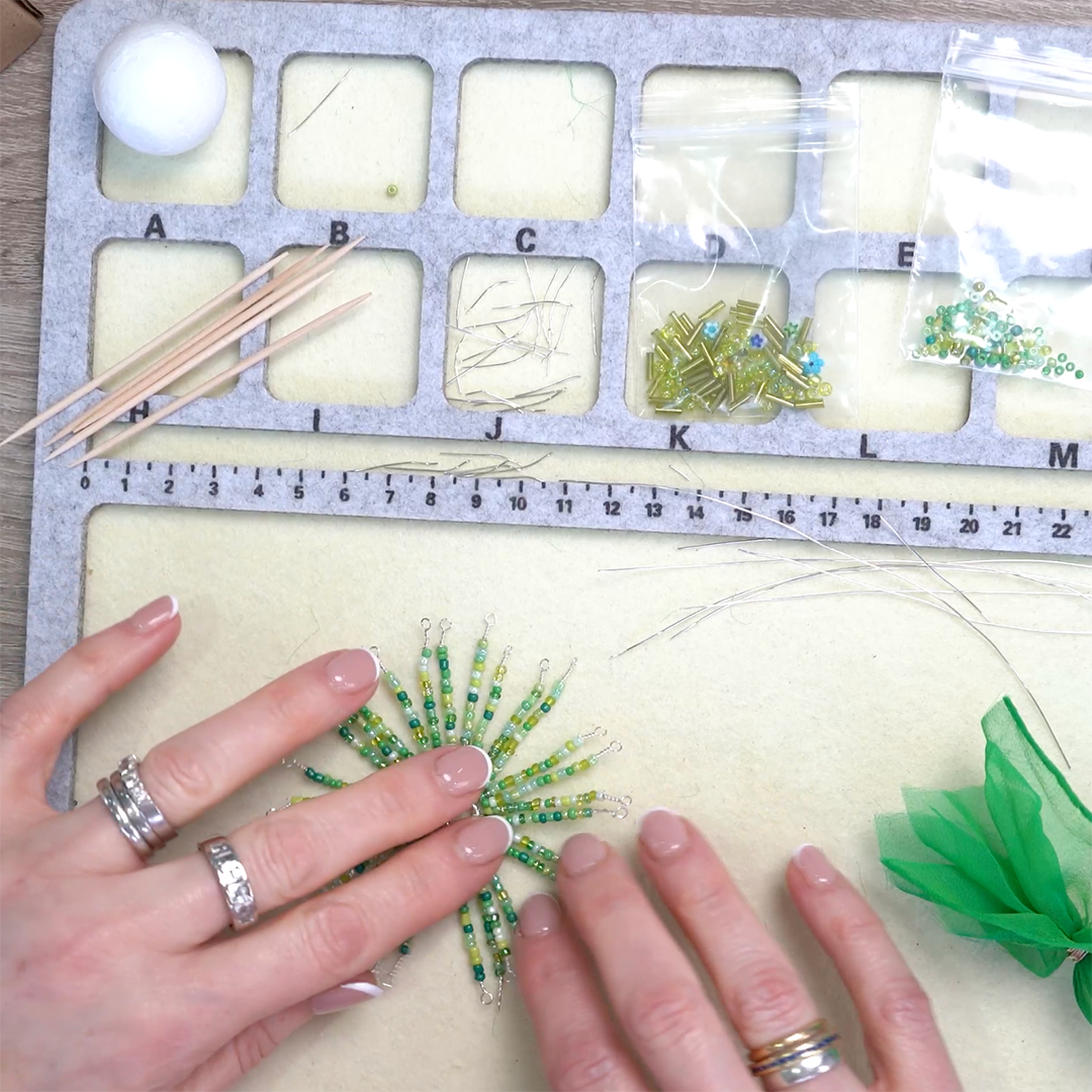 DIY Beaded Ball Cactus Kit with terracotta pot - with online workshop option.