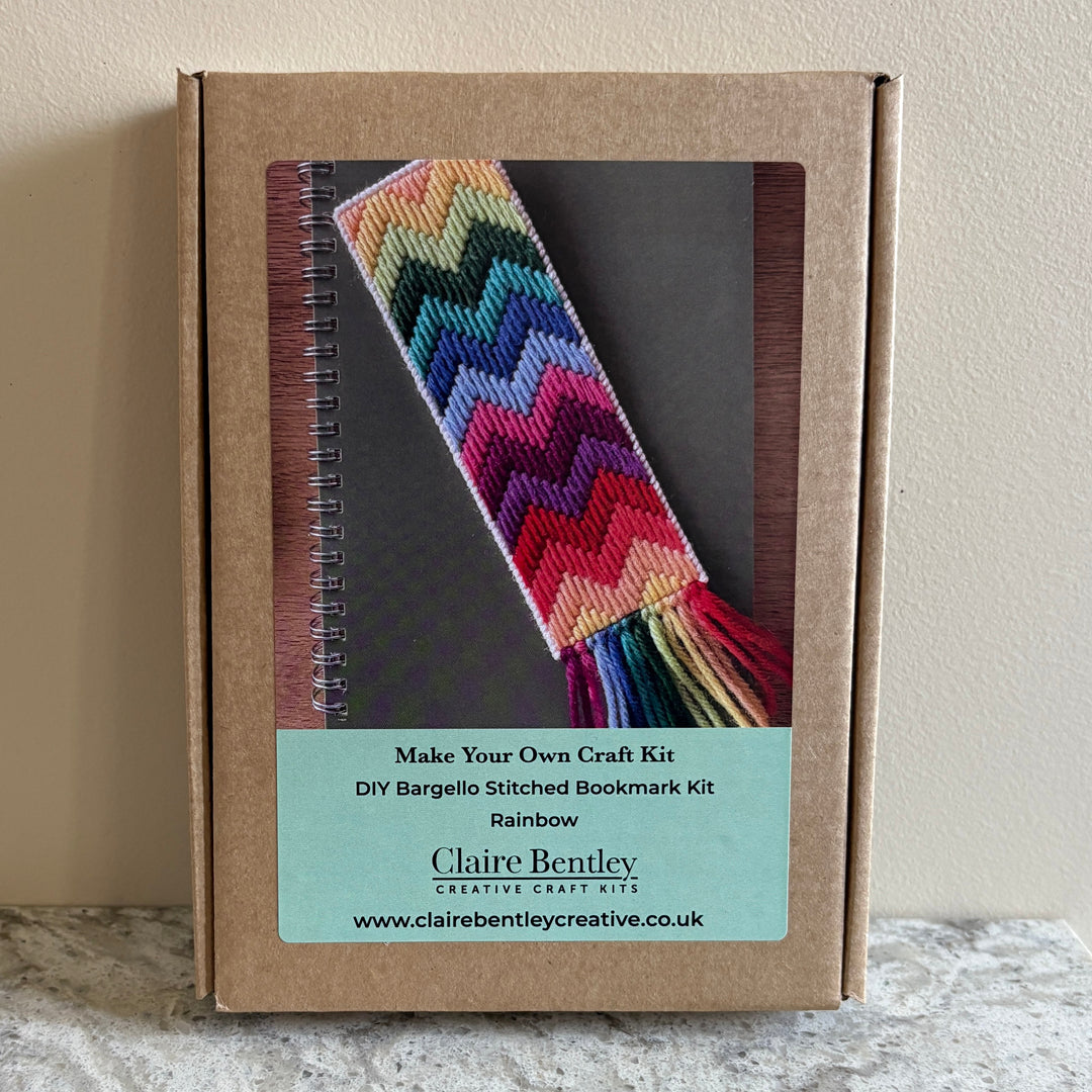 Beginner Bargello Bookmark Making Kit – Learn to Stitch Craft Kit for Kids & Adults