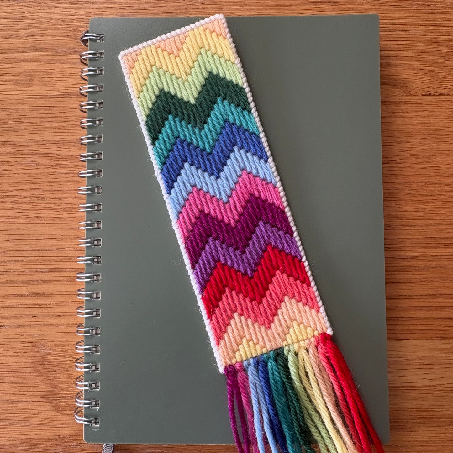 Beginner Bargello Bookmark Making Kit – Learn to Stitch Craft Kit for Kids & Adults