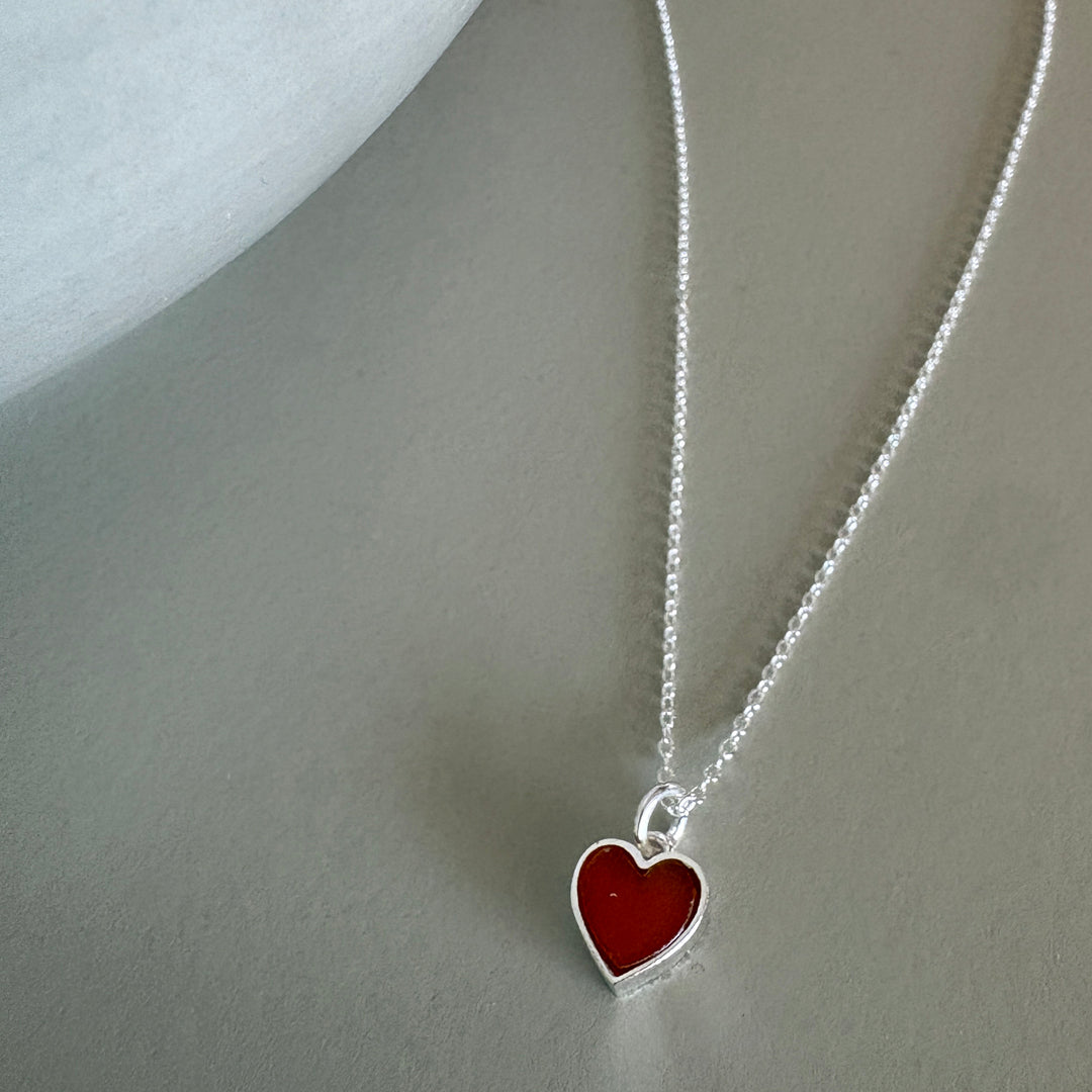 Colourful Semi precious stone Heart Pendant