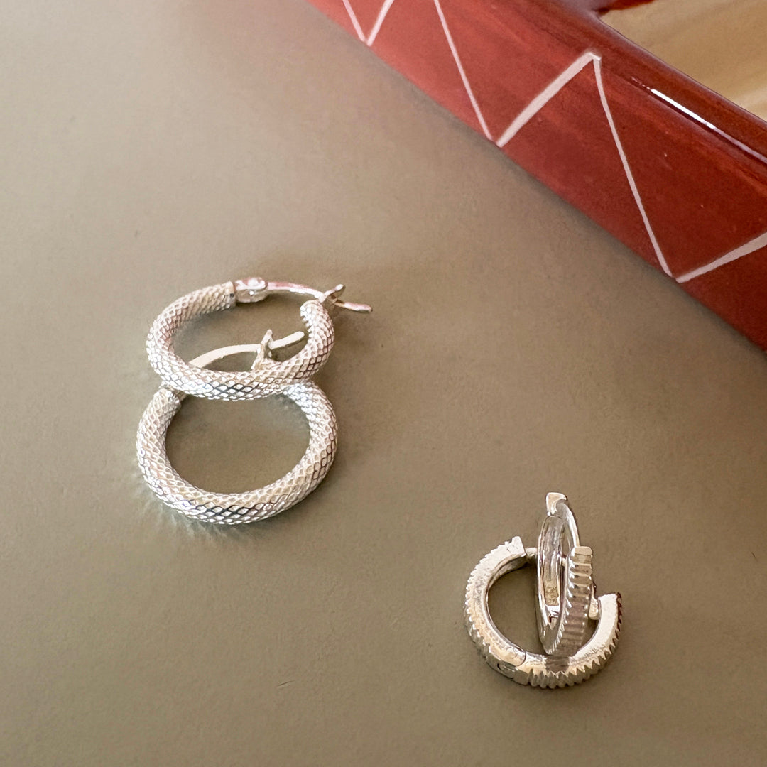 Mini Ridged Hoops
