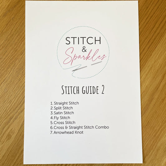 Printed Embroidery Stitching Guide 2 - Comprehensive Step-by-Step Embroidery Reference