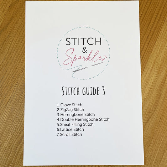 Printed Embroidery Stitching Guide 3 - Comprehensive Step-by-Step Embroidery Reference