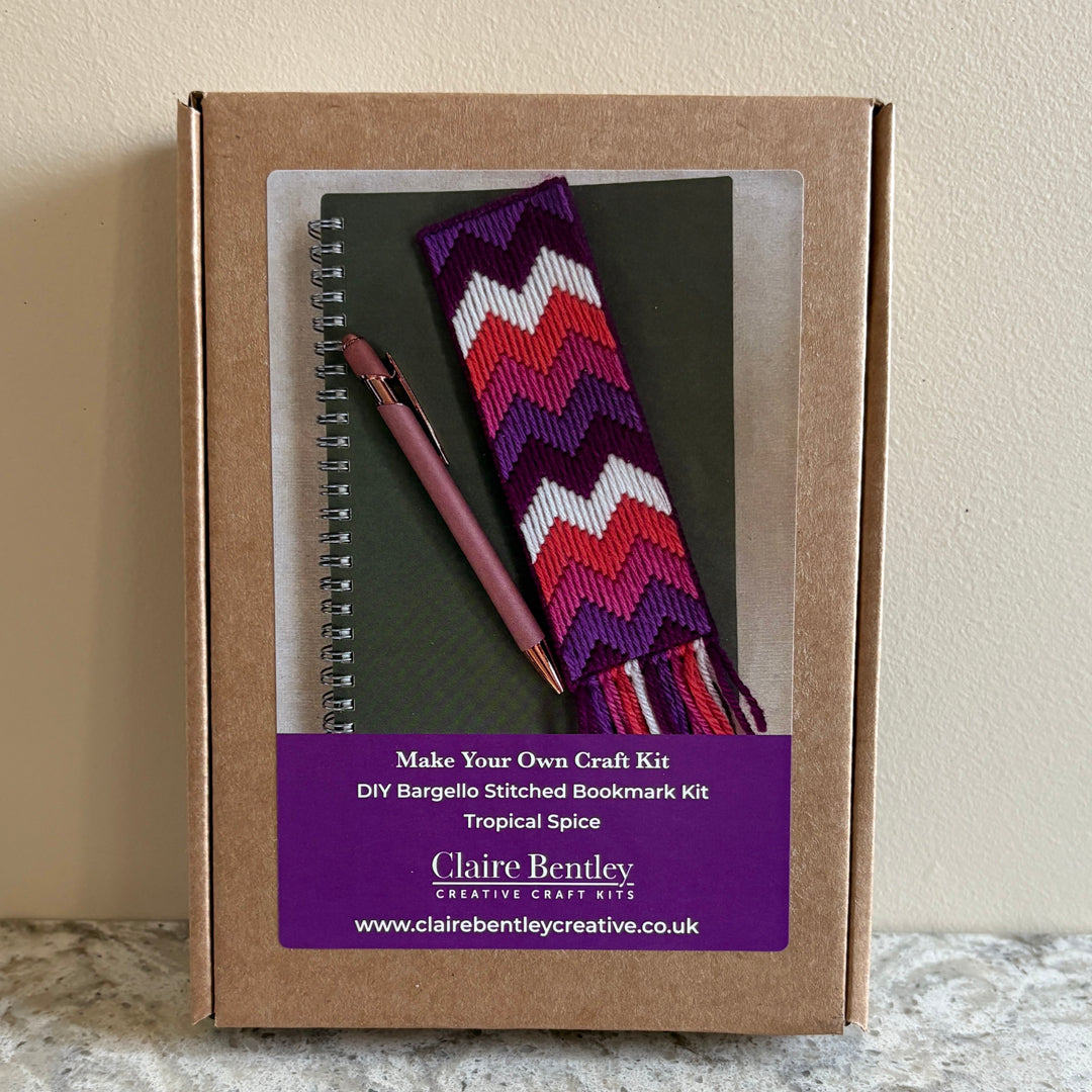 Beginner Bargello Bookmark Making Kit – Learn to Stitch Craft Kit for Kids & Adults